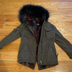 Girl's Winter Parka with Faux Fur Lining.
